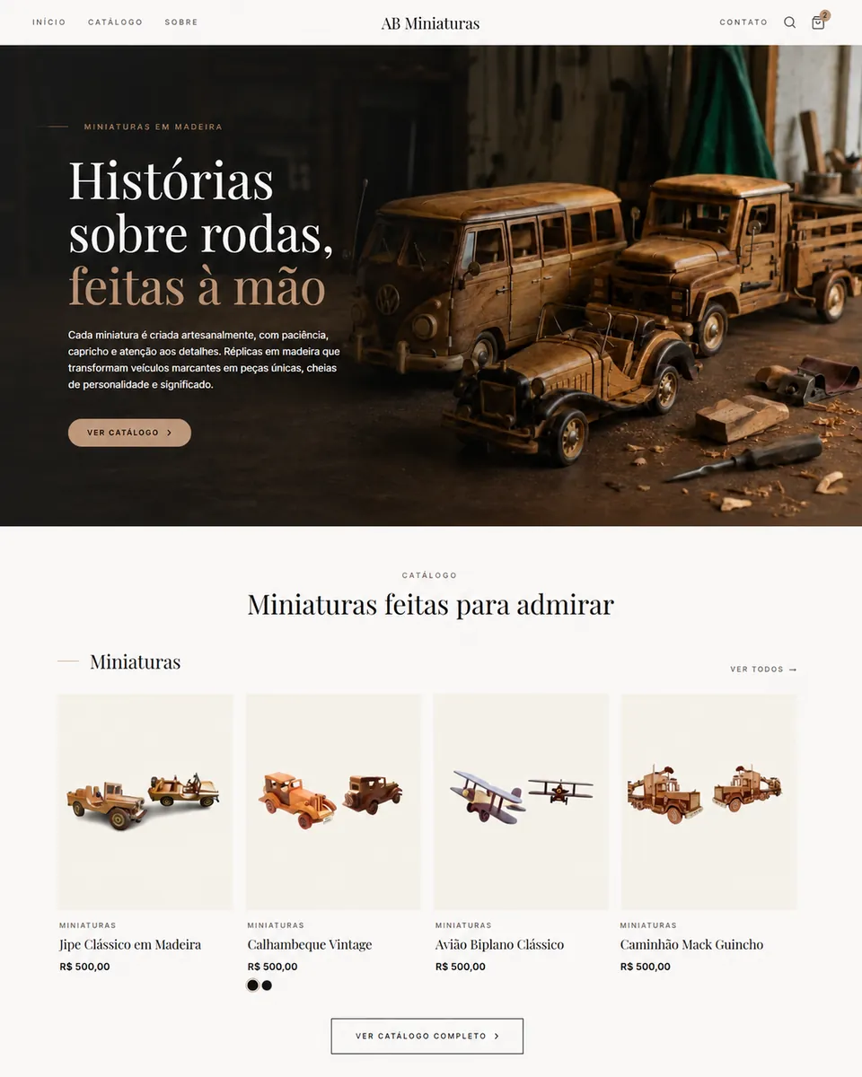 Plataforma da AB Miniaturas
